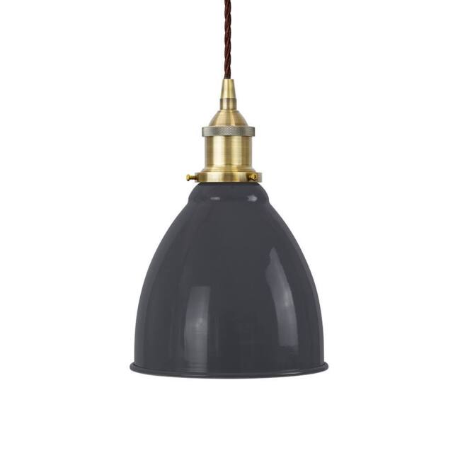 SE Home Slate Grey Classic Small Pantry Metal Pendant Light - Antique Brass - image 1