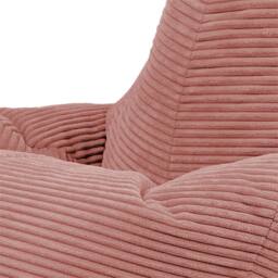icon Kids Bean Bag Recliner & Footstool Bundle, Jumbo Cord in Pink - Size: Medium - thumbnail 5