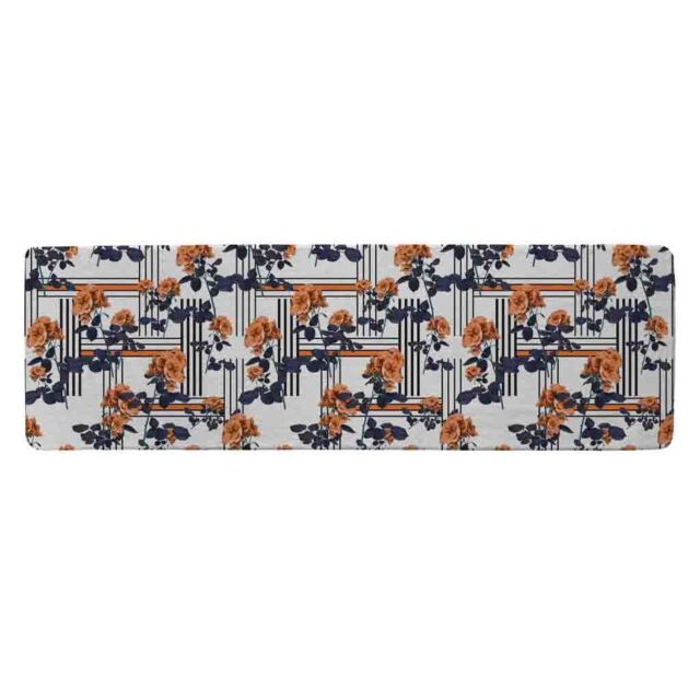 Benjamin Tate Design Geometric Lines & Flowers Runner Rug in Natural - Size: 67 cm x 230 cm - image 1