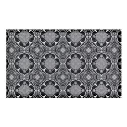 Artsy Mats Black & White Floral Pattern Indoor & Outdoor Doormat - 70x40cm - Size: 40 cm x 70 cm - thumbnail 2