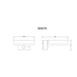 Netlighting Solarleuchte Outdoor Modern Wall Lamp Matt Black IP44 LED 4000K - thumbnail 6