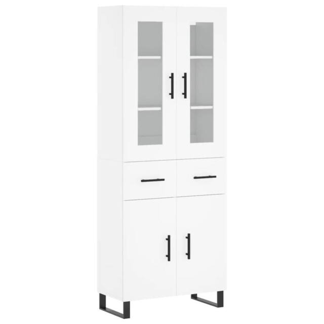 Berkfield Home Highboard White 69.5x34x180 cm Engineered Wood - image 1