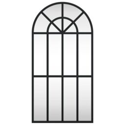 Berkfield Home Wall Mirror Black 30x60 cm Arch Iron - thumbnail 3