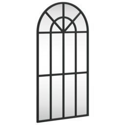 Berkfield Home Wall Mirror Black 30x60 cm Arch Iron - thumbnail 2