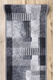 RugsX Anti-Slip Essenza Runner in Grey - Size: 100 cm x 110 cm - thumbnail 4