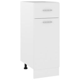 Berkfield Home Drawer Bottom Cabinet White 30x46x81.5 cm Engineered Wood - thumbnail 1