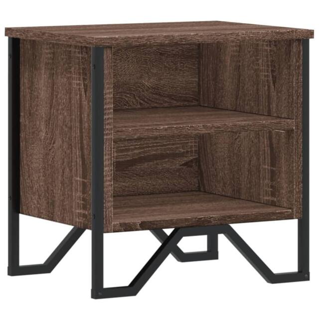 Berkfield Home Bedside Cabinet Brown Oak 40x30x40 cm Engineered Wood - Size: 40 x 30 x 40 cm - image 1
