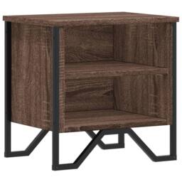 Berkfield Home Bedside Cabinet Brown Oak 40x30x40 cm Engineered Wood - Size: 40 x 30 x 40 cm - thumbnail 1