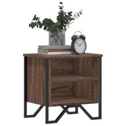 Berkfield Home Bedside Cabinet Brown Oak 40x30x40 cm Engineered Wood - Size: 40 x 30 x 40 cm - thumbnail 4