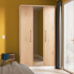 Ready Assembled 2 U Gloucester Tall Triple Mirror Wardrobe (Ready Assembled) in White - thumbnail 1