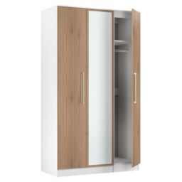 Ready Assembled 2 U Gloucester Tall Triple Mirror Wardrobe (Ready Assembled) in White - thumbnail 7