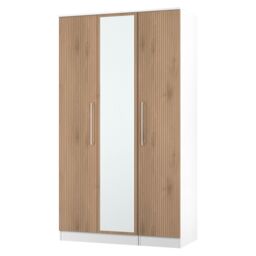 Ready Assembled 2 U Gloucester Tall Triple Mirror Wardrobe (Ready Assembled) in White - thumbnail 4