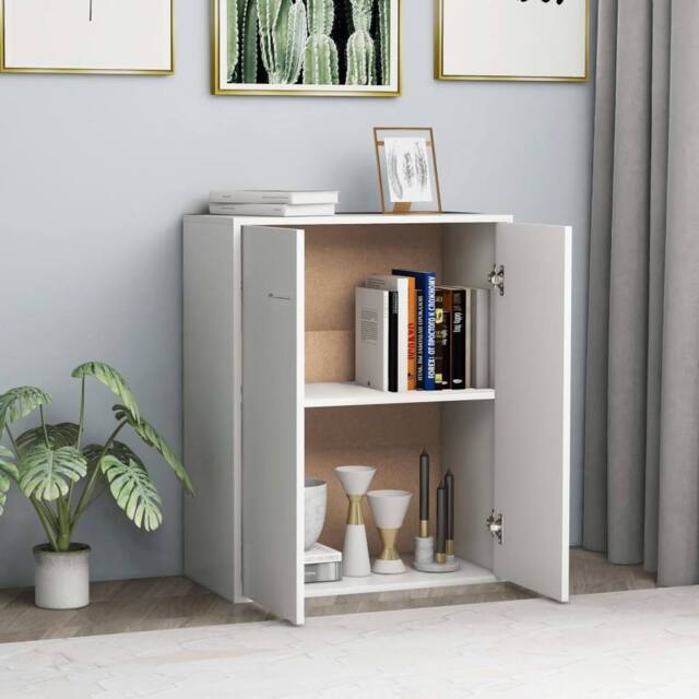 Berkfield Home Sideboard White 60x30x75 cm Engineered Wood - Size: 60 x 30 x 75 cm - image 1