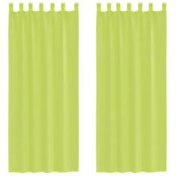 Berkfield Home Voile Curtains with Tab Top 2 pcs Apple Green
