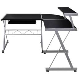 Berkfield Home Corner Computer Desk Black 132x112x99 cm Engineered Wood - Size: 132 x 112 x 99 cm