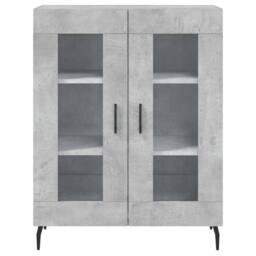 Berkfield Home Highboard Concrete Grey 69.5x34x180 cm Engineered Wood - thumbnail 8