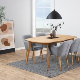 Furniture To Go A-Line Round Dining Table in White Oak in Light Oak - thumbnail 6
