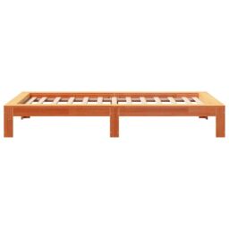 Berkfield Home Bed Frame without Mattress Wax Brown 75x190 cm Small Single Solid Wood Pine - thumbnail 5