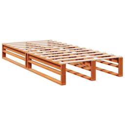 Berkfield Home Decorative Bookcase Bed without Mattress Wax Brown 90x190cm Solid - Size: 90x190 cm - thumbnail 8