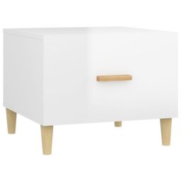 Berkfield Home Coffee Tables 2 pcs High Gloss White 50x50x40 cm Engineered Wood - Size: 50 x 50 x 40 cm - thumbnail 6