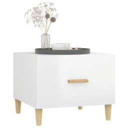 Berkfield Home Coffee Tables 2 pcs High Gloss White 50x50x40 cm Engineered Wood - Size: 50 x 50 x 40 cm - thumbnail 4