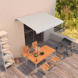 Berkfield Home Manual Retractable Awning 350x250 cm Cream in Beige