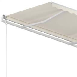 Berkfield Home Manual Retractable Awning 350x250 cm Cream in Beige - thumbnail 5
