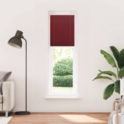 Berkfield Home Pleated Blind Bordeaux Red 65x200 cm Fabric Width 64.4 cm Polyester - thumbnail 1