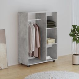 Berkfield Home Wardrobe Concrete Grey 80x40x110 cm Engineered Wood - Size: 80 x 40 x 110 cm - thumbnail 1