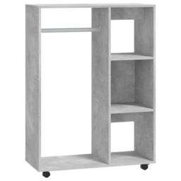 Berkfield Home Wardrobe Concrete Grey 80x40x110 cm Engineered Wood - Size: 80 x 40 x 110 cm - thumbnail 2