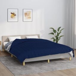 Berkfield Home Weighted Blanket Blue 220x240 cm King 11 kg Fabric - thumbnail 1