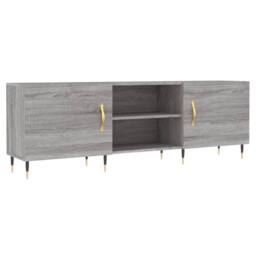 Berkfield Home TV Cabinet Grey Sonoma 150x30x50 cm Engineered Wood - Size: 150 x 30 x 50 cm - thumbnail 3