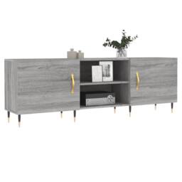 Berkfield Home TV Cabinet Grey Sonoma 150x30x50 cm Engineered Wood - Size: 150 x 30 x 50 cm - thumbnail 1
