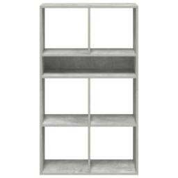 Berkfield Home Decorative Book Cabinet Concrete Grey 66x31x112 cm Engineered Wood - Size: 66 x 31 x 112 cm - thumbnail 4