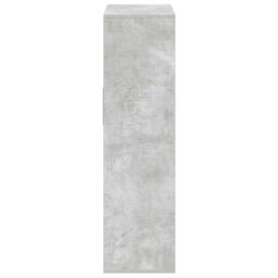 Berkfield Home Decorative Book Cabinet Concrete Grey 66x31x112 cm Engineered Wood - Size: 66 x 31 x 112 cm - thumbnail 5