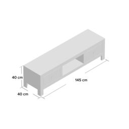 IH Design Duvid Mango Plasma Media Unit in Brown - thumbnail 4