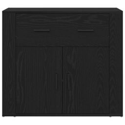 Berkfield Home Highboard Black Oak 80x33x150 cm Engineered Wood - Size: 80 x 33 x 150 cm - thumbnail 8