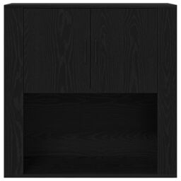 Berkfield Home Highboard Black Oak 80x33x150 cm Engineered Wood - Size: 80 x 33 x 150 cm - thumbnail 7