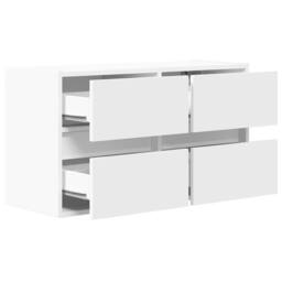 Berkfield Home TV Wall Cabinet with LED Lights White 80x31x45 cm - Size: 80 x 31 x 45 cm - thumbnail 9