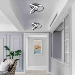 NIVOR Black LED Flush Mount Ceiling Light 6000K, Modern Lamp for Indoor Home in Jet Black - thumbnail 6