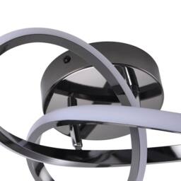 NIVOR Black LED Flush Mount Ceiling Light 6000K, Modern Lamp for Indoor Home in Jet Black - thumbnail 7