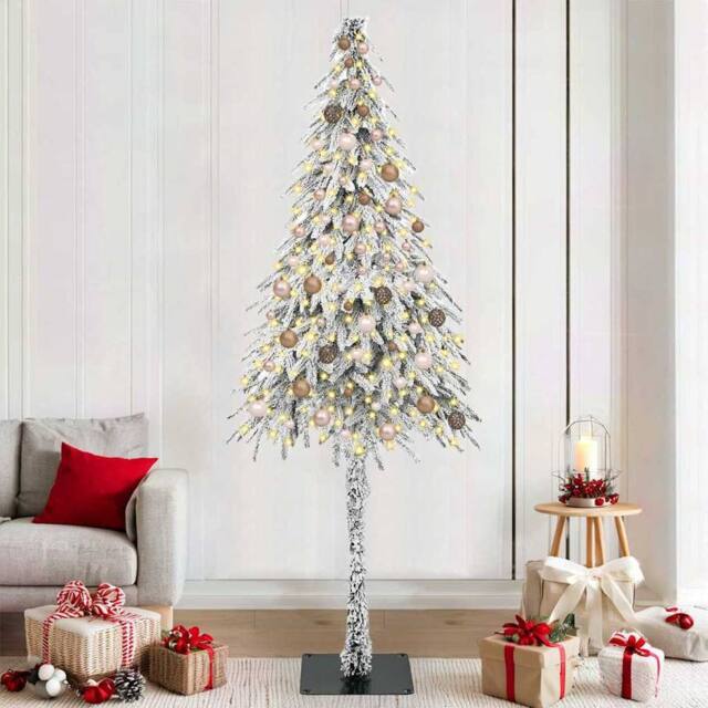 Berkfield Home Christmas Tree with 300 LEDs White 210 cm PE & Steel - image 1
