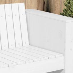 Berkfield Home Garden Sofa 2-Seater 134x60x62 cm White Solid Wood Pine - Size: 134 x 60 x 62 cm