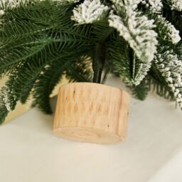Obasyhig Flocking Rime Desktop Ornaments Simulated Christmas Tree with 3 Styles in Green - thumbnail 5