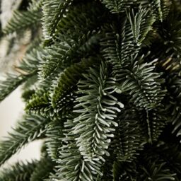 Obasyhig Flocking Rime Desktop Ornaments Simulated Christmas Tree with 3 Styles in Green - thumbnail 4