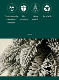 Obasyhig Flocking Rime Desktop Ornaments Simulated Christmas Tree with 3 Styles in Green - thumbnail 7