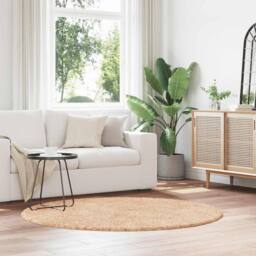 Berkfield Home Shaggy Rug High Pile NAVARRA Beige 160x160 cm Polyester - Size: Medium - thumbnail 2