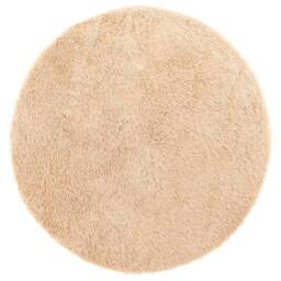 Berkfield Home Shaggy Rug High Pile NAVARRA Beige 160x160 cm Polyester - Size: Medium - thumbnail 1
