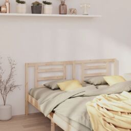 Berkfield Home Bed Headboard 206x4x100 cm Solid Wood Pine in Brown - Size: 206 x 4 x 100 cm - thumbnail 3