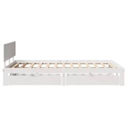 Berkfield Home Bed Frame with Drawers without Mattress White 140x200 cm - thumbnail 5